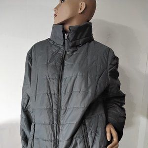 Cato woman puffer coat jacket Size XL Gray New Zip Pockets Full Zip Closure 007